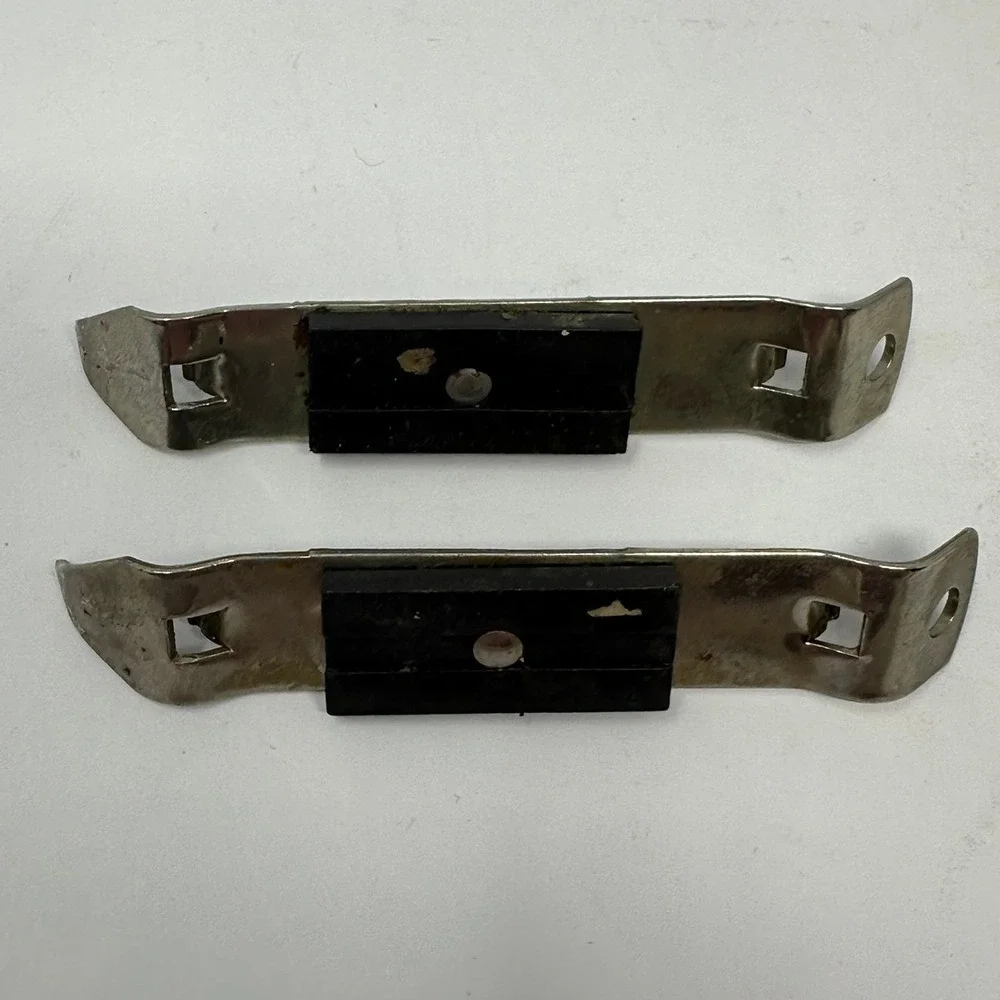 Vintage Heuck USA Magnetic Bottle Opener Church Key Can Piercer Metal Set of 2